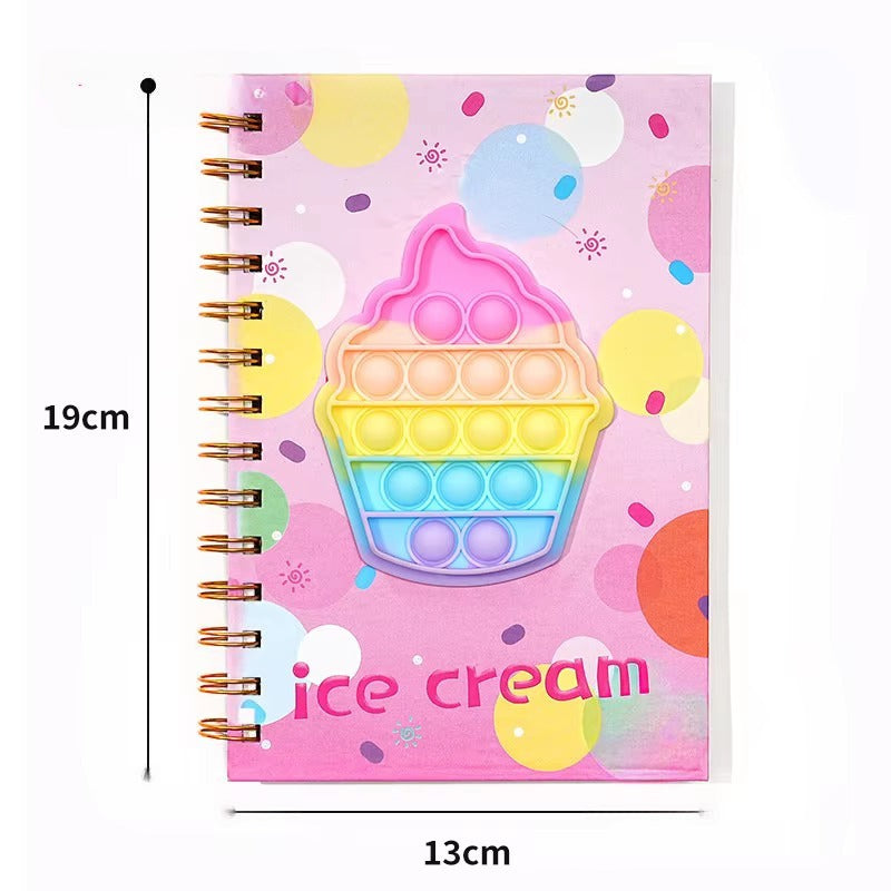 Pop-It Silicon A5 Spiral Notebook with 80 Sheets