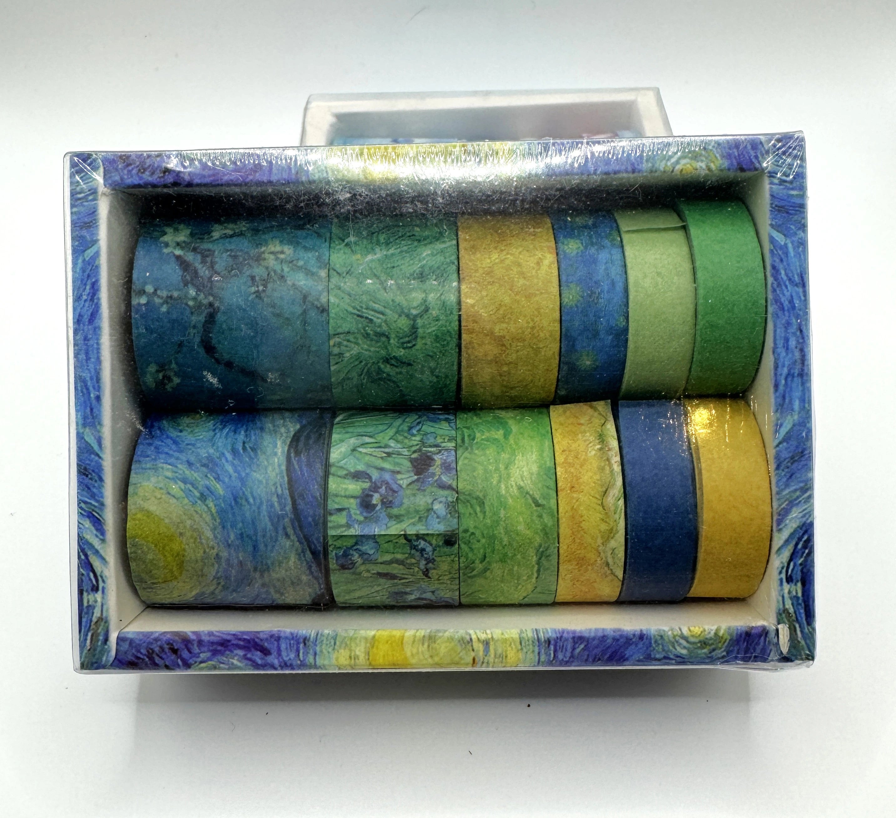 Japanese Vintage Oil Painting Design Coloured Tape Set of 12 Pcs