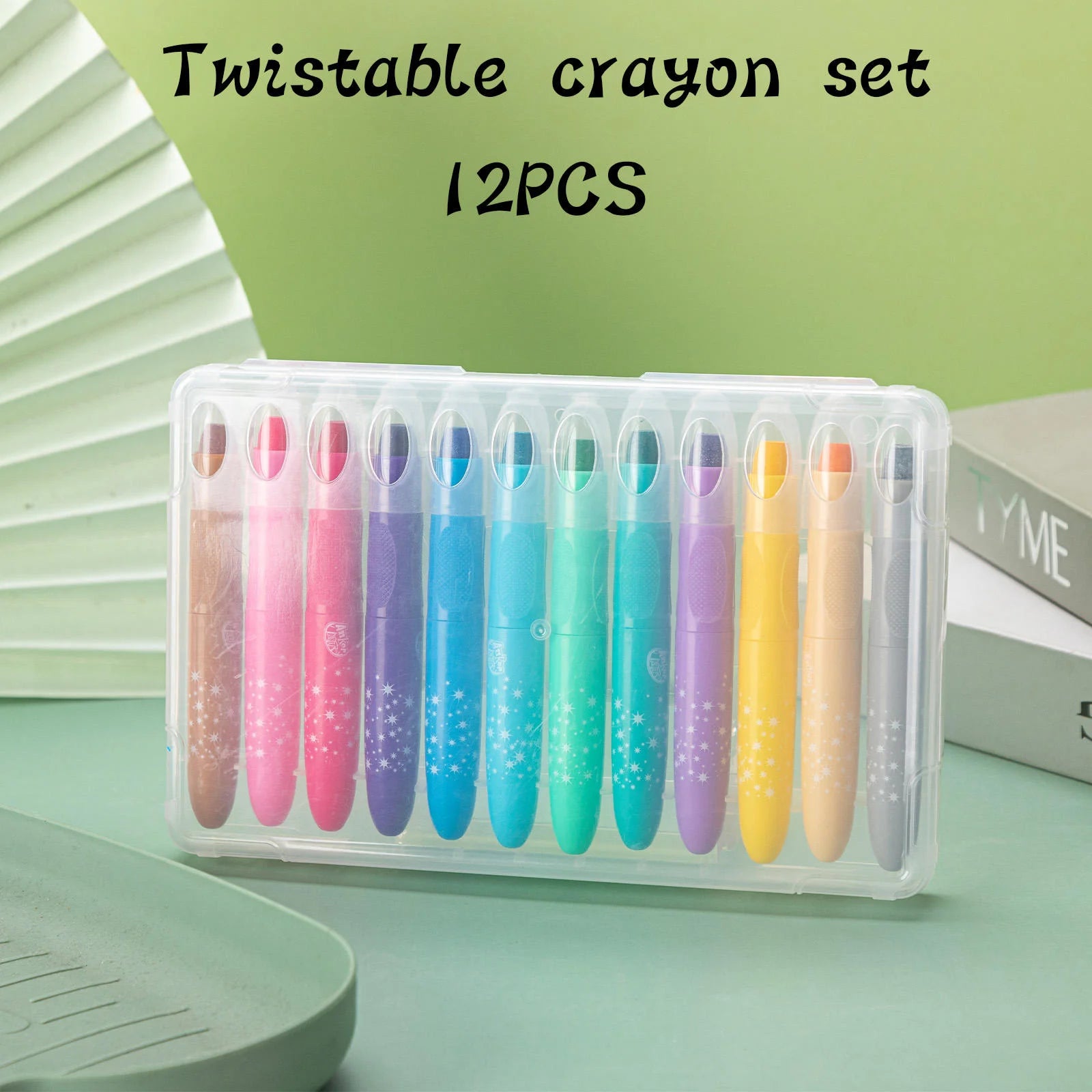 12-Piece Jumbo Twistable Crayon Set