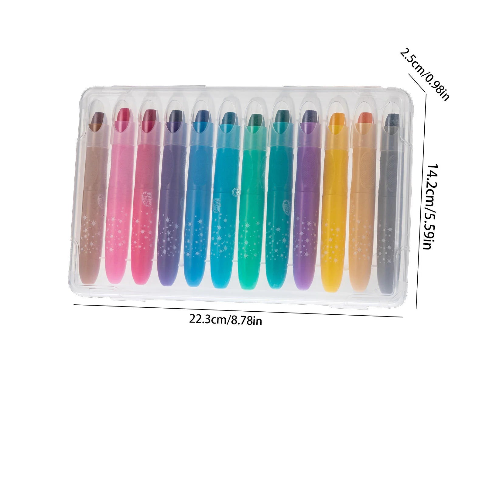12-Piece Jumbo Twistable Crayon Set