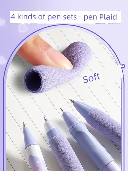 Kuromi 0.5mm Erasable Gel Pen Set – 4 Pieces