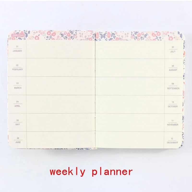 Floral A6 Hardcover Planner Notebook