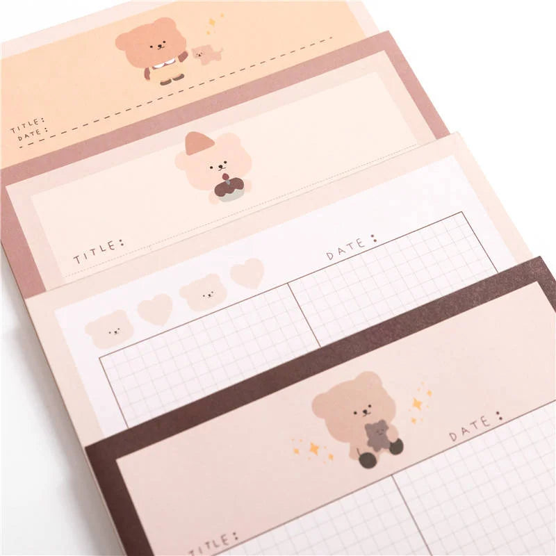 Cute Bear Sticky Memo Pad