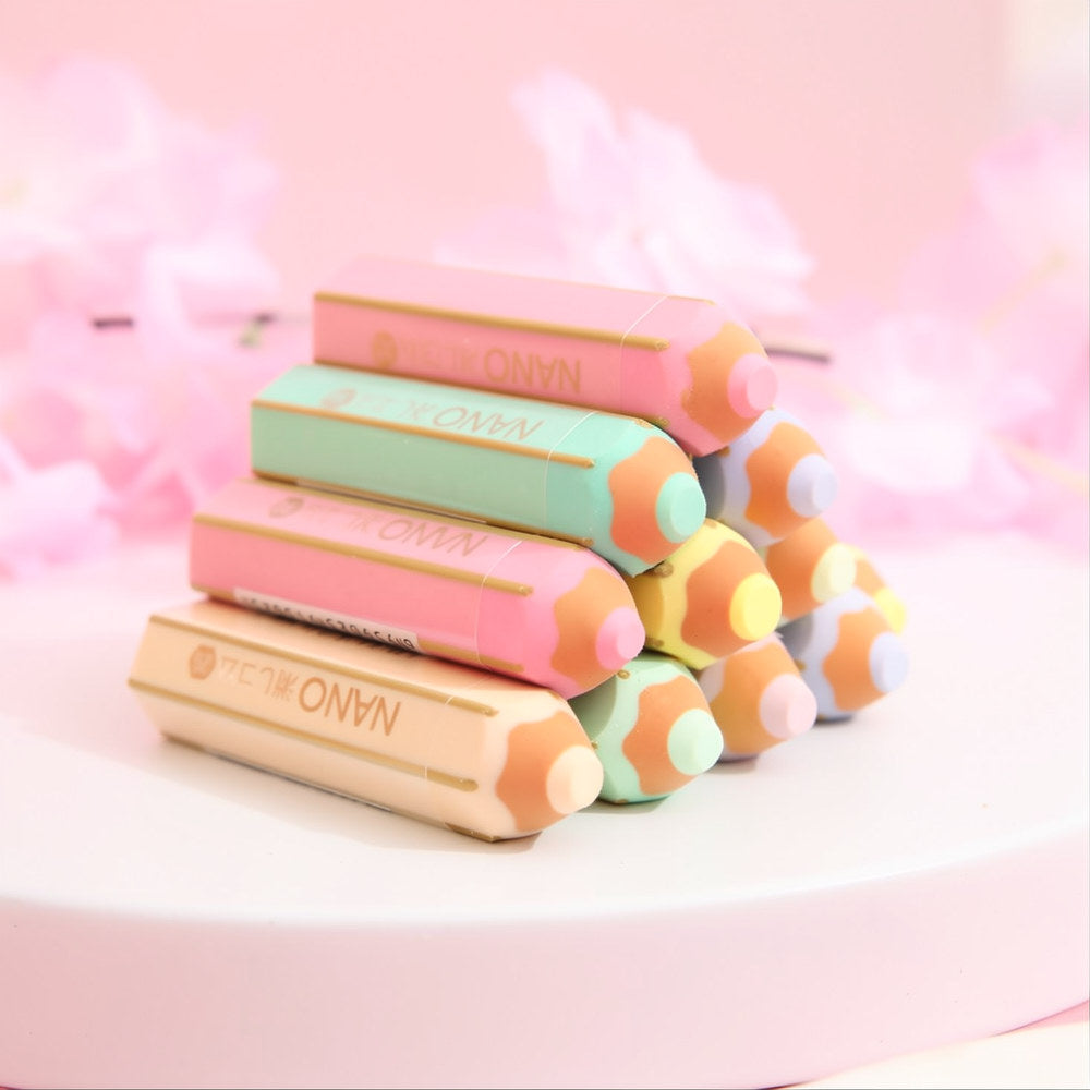 Kawaii Pencil-Shaped Eraser