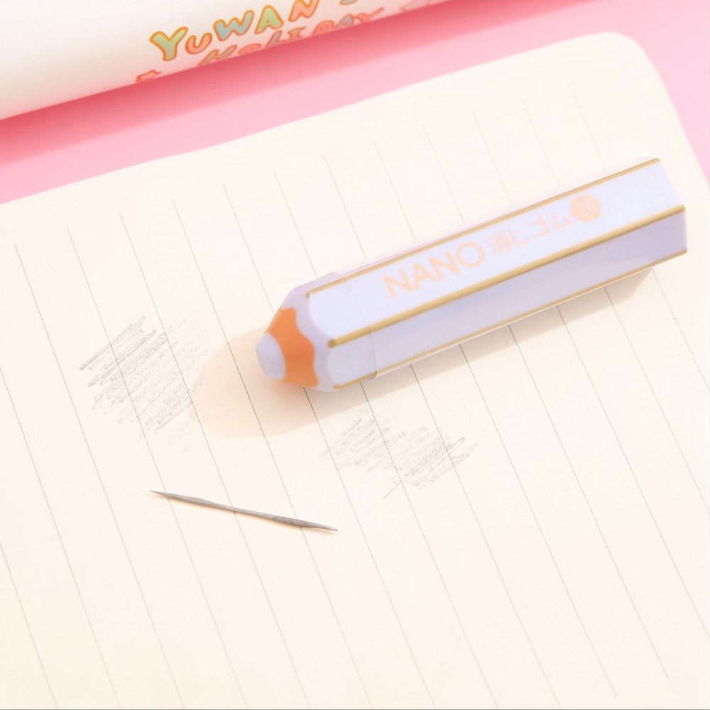 Kawaii Pencil-Shaped Eraser