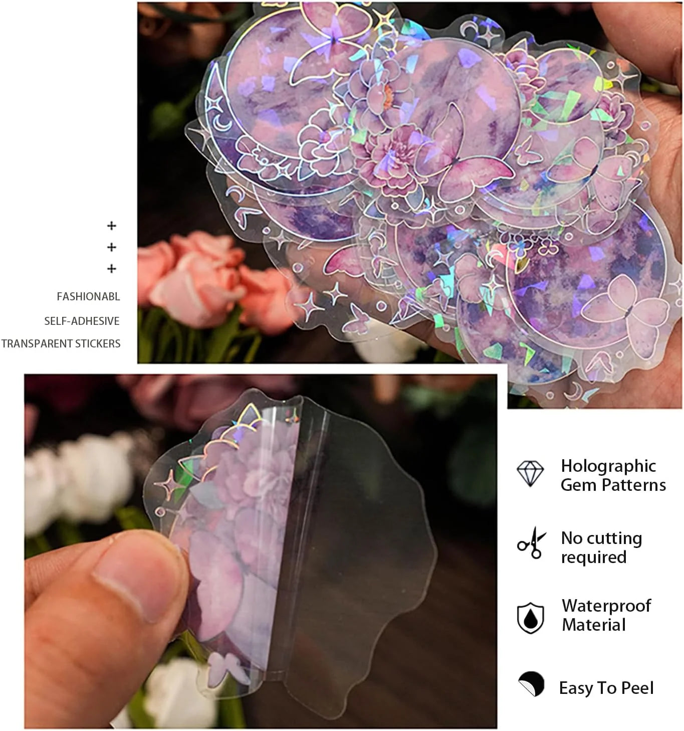 Holographic Glitter Stickers