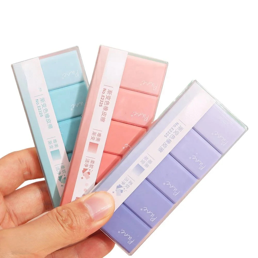 Macaron Morandi Color Eraser Set