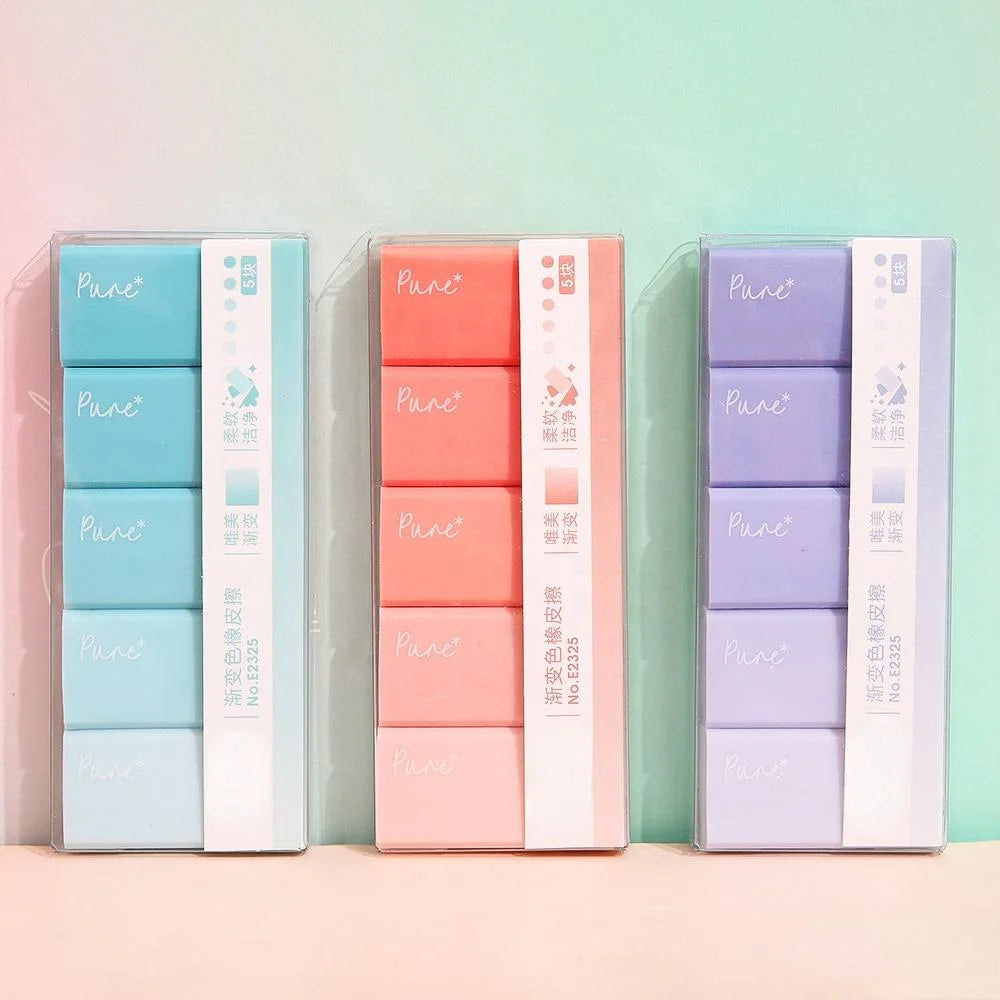 Macaron Morandi Color Eraser Set