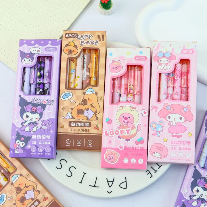 0.5mm Cute Cartoon Mechanical Pencil Set