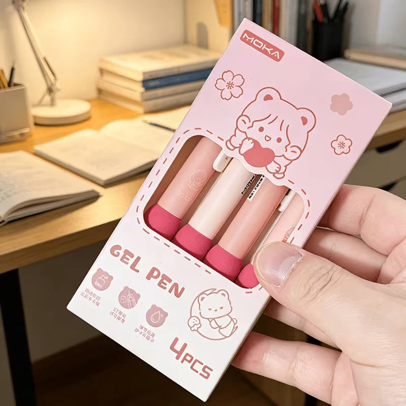 MOKA 4-Piece Kawaii Cartoon Gel Pen Set