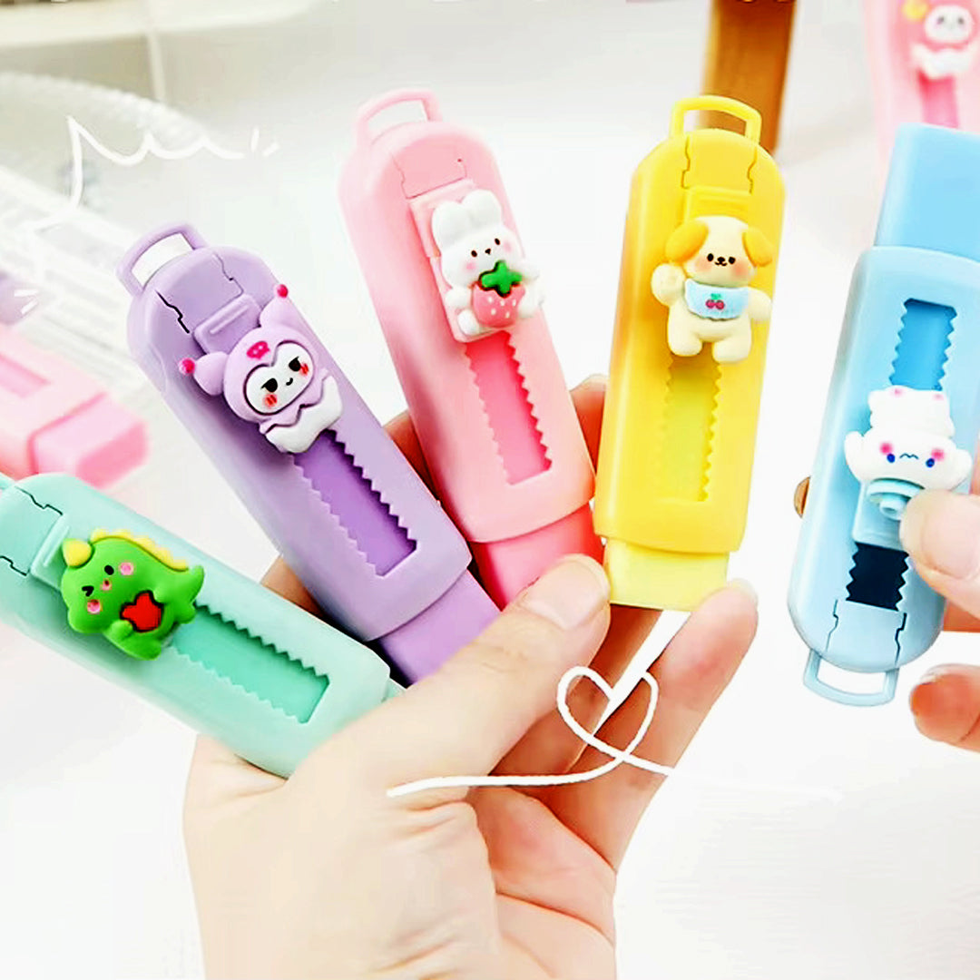 Cutter Shaped Retractable Large Pencil Rubber Eraser