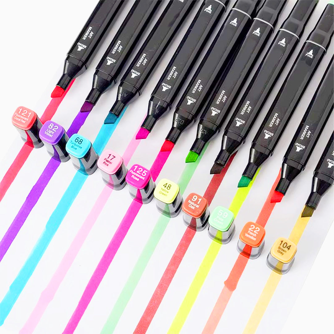 80 Color Marker Pen Set With Double Head Design