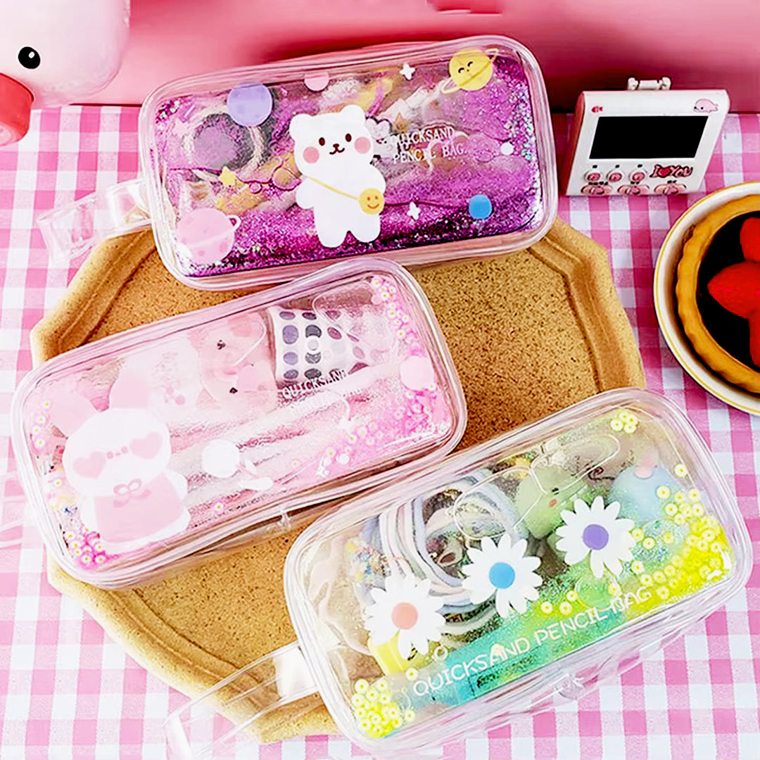 Colourful Clear Plastic Zipper Pouch