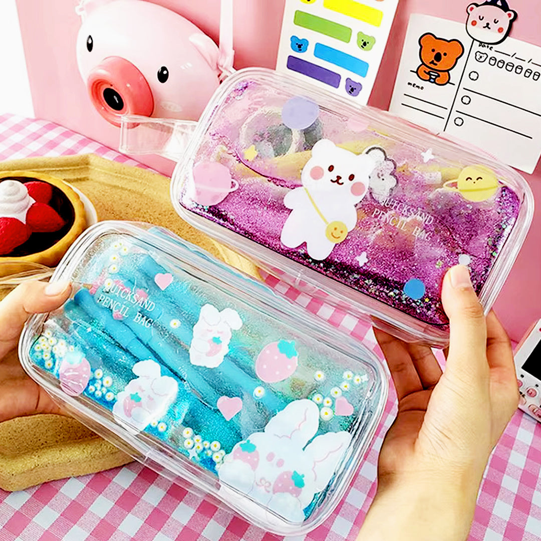 Colourful Clear Plastic Zipper Pouch
