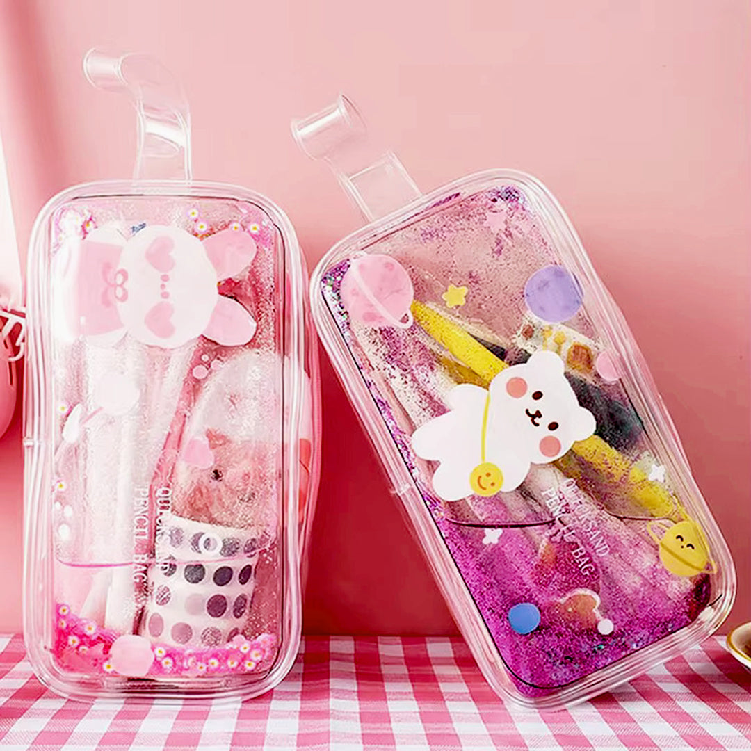 Colourful Clear Plastic Zipper Pouch