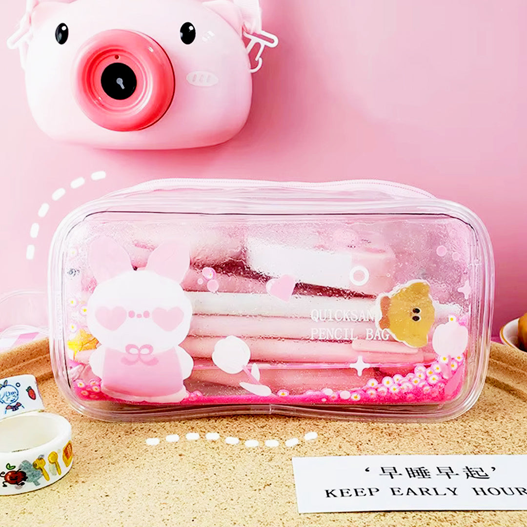 Colourful Clear Plastic Zipper Pouch