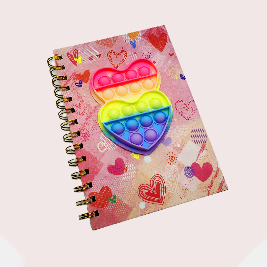 Pop-It Silicon A5 Spiral Notebook with 80 Sheets