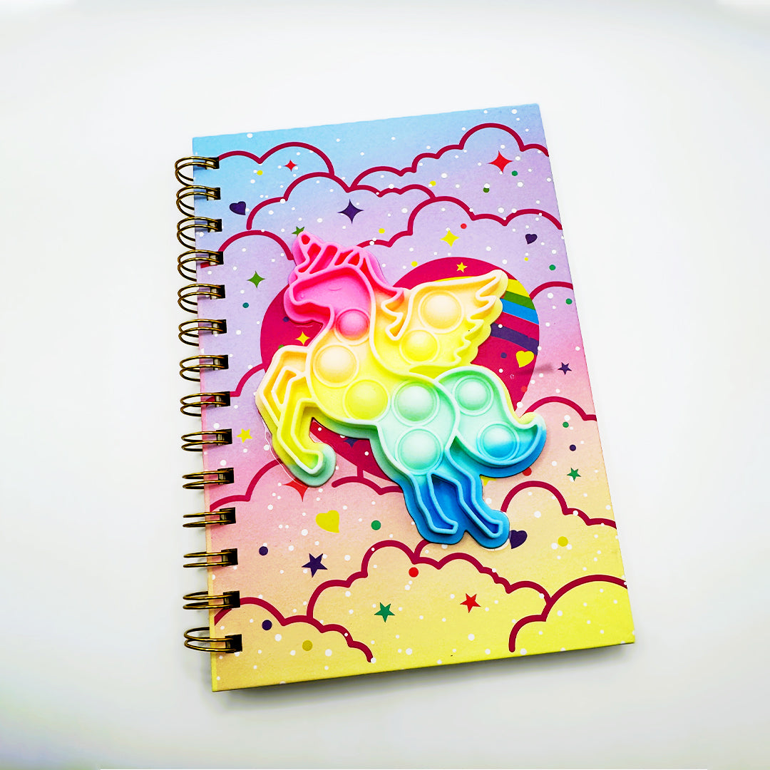Pop-It Silicon A5 Spiral Notebook with 80 Sheets