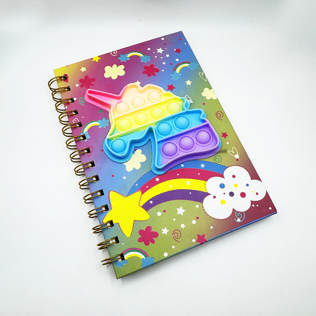 Pop-It Silicon A5 Spiral Notebook with 80 Sheets