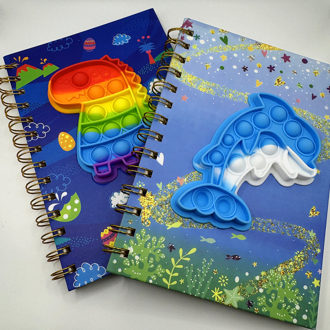 Pop-It Silicon A5 Spiral Notebook with 80 Sheets