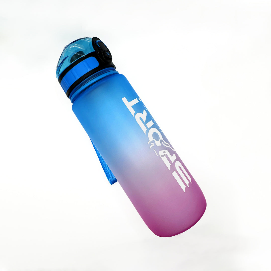 Sports Sandblasted Clamshell Locking Water Bottle
