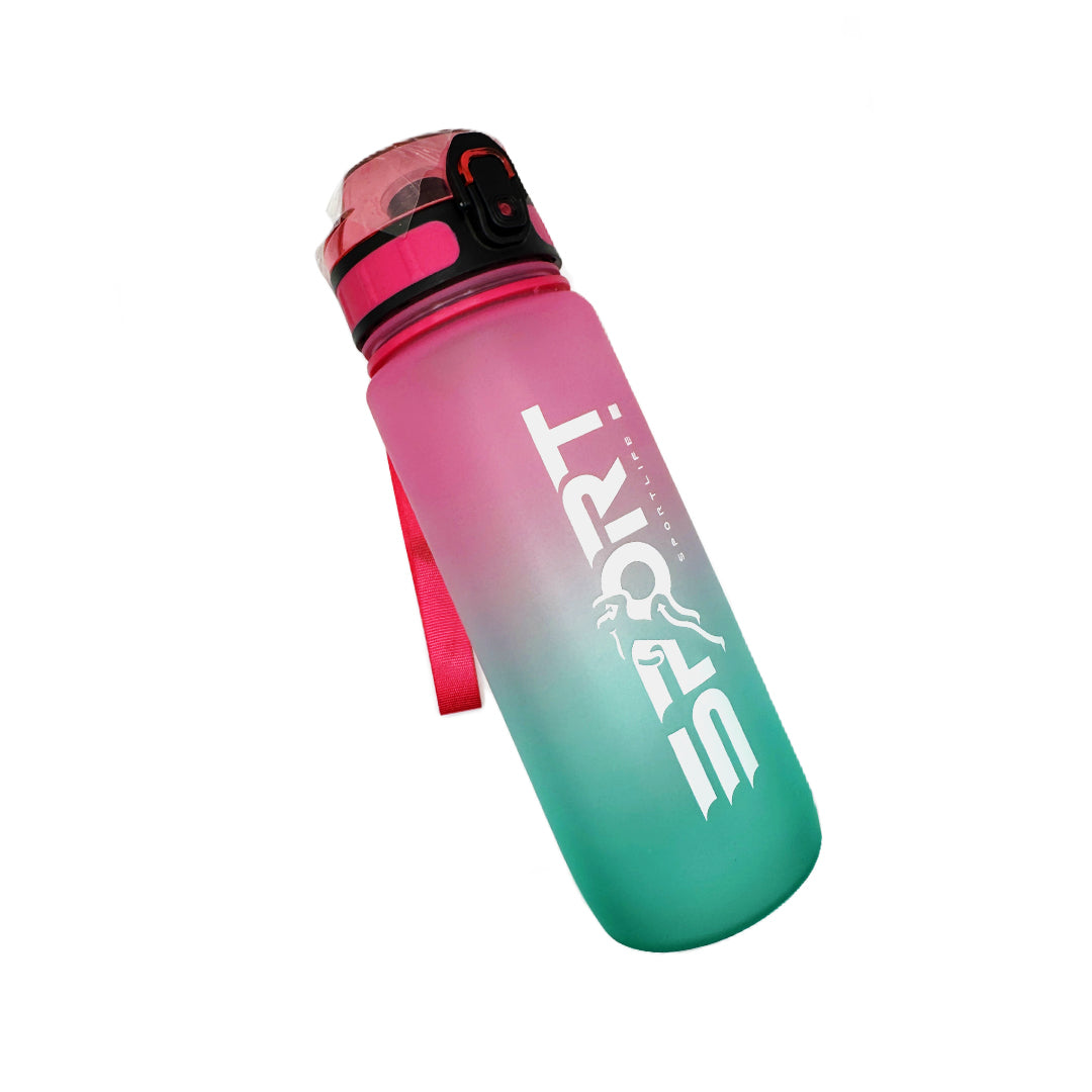 Sports Sandblasted Clamshell Locking Water Bottle