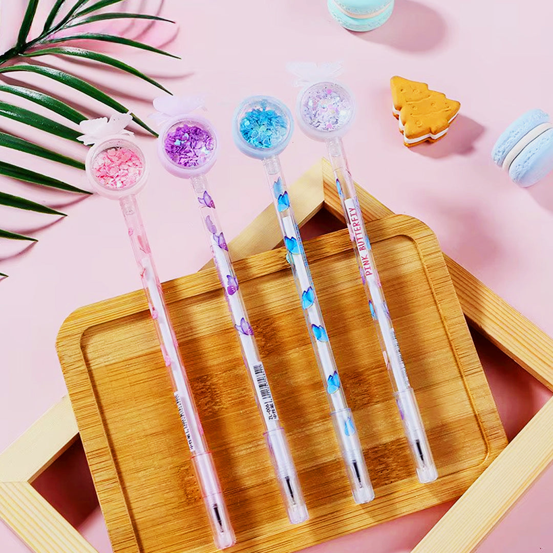 Butterfly Sequin Neutral Pen