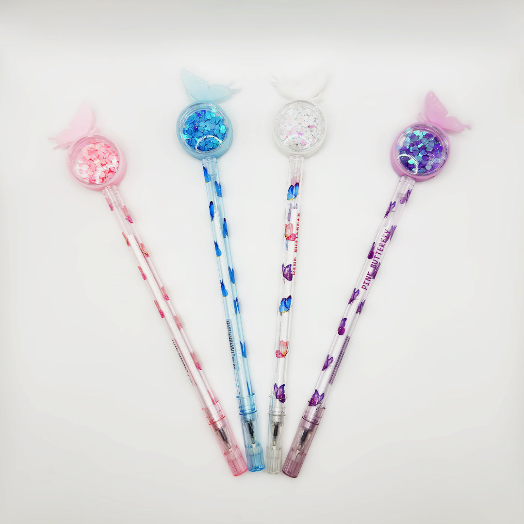 Butterfly Sequin Neutral Pen