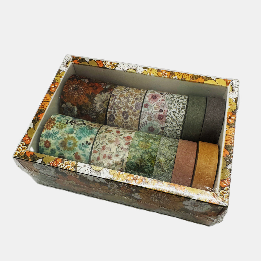 Japanese Vintage Oil Painting Design Coloured Tape Set of 12 Pcs