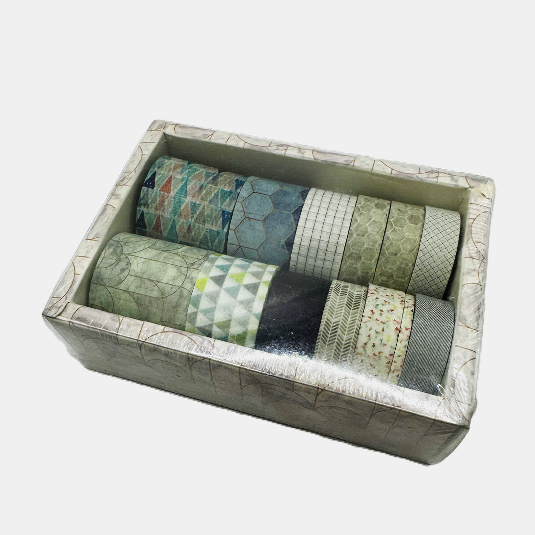 Japanese Vintage Oil Painting Design Coloured Tape Set of 12 Pcs