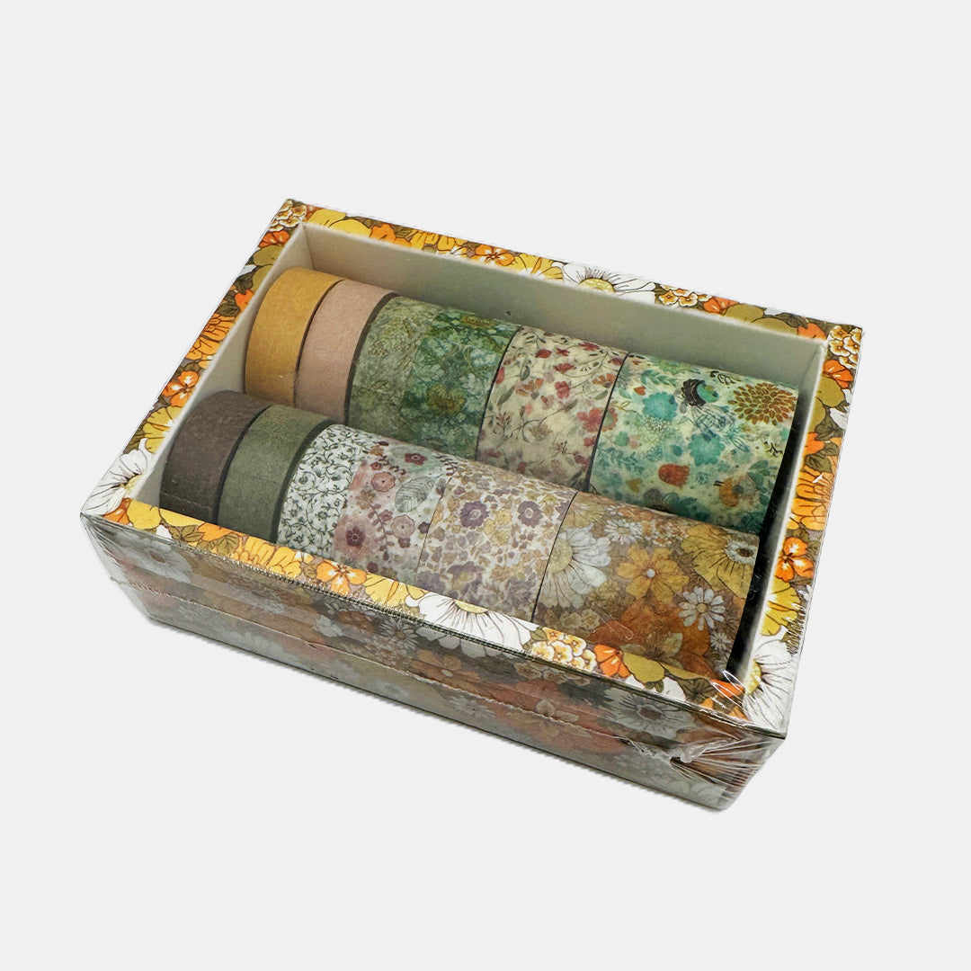 Japanese Vintage Oil Painting Design Coloured Tape Set of 12 Pcs