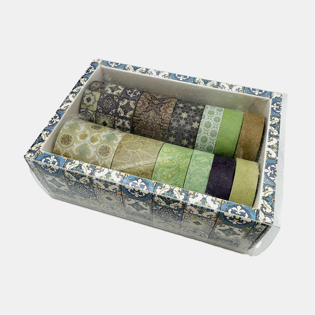 Japanese Vintage Oil Painting Design Coloured Tape Set of 12 Pcs