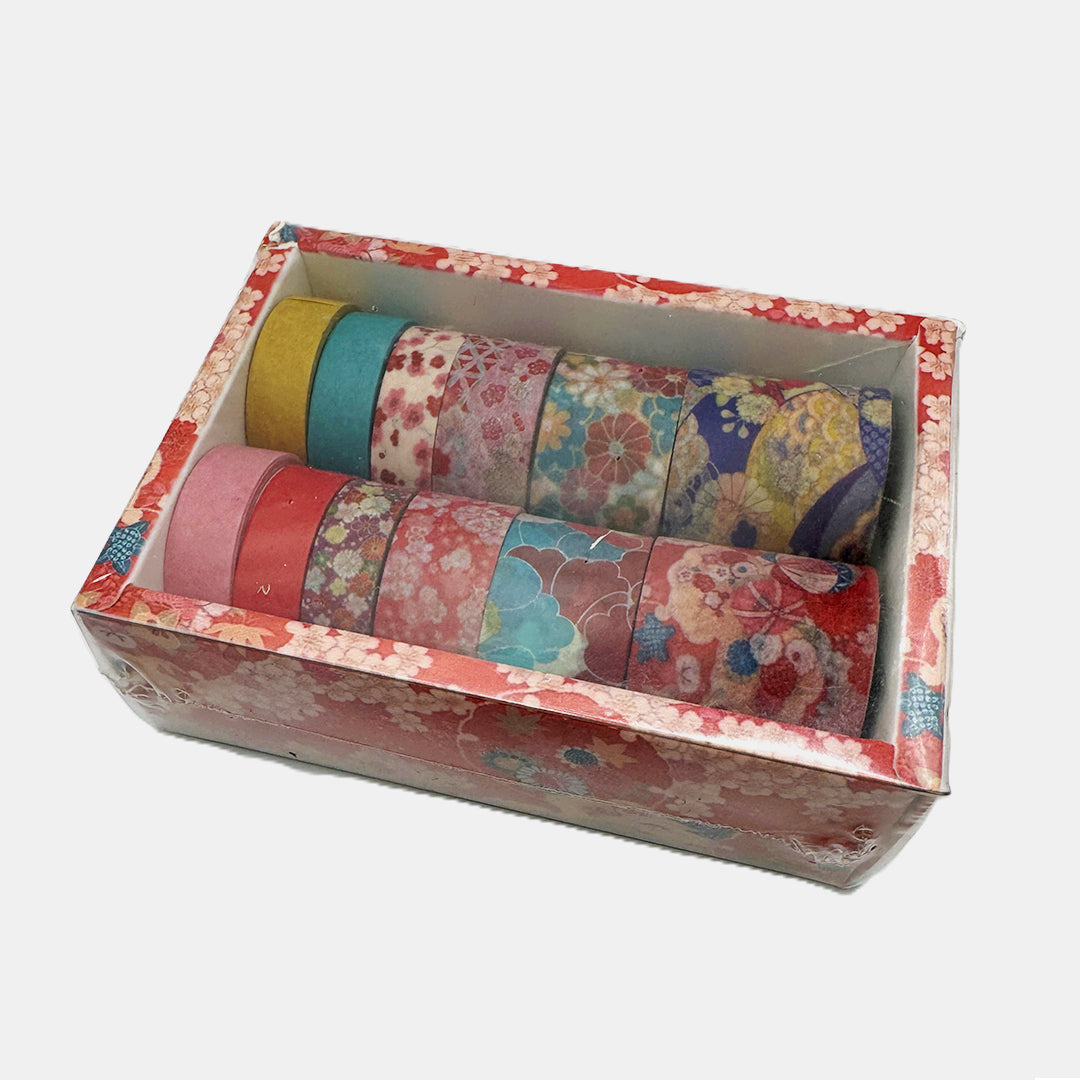 Japanese Vintage Oil Painting Design Coloured Tape Set of 12 Pcs