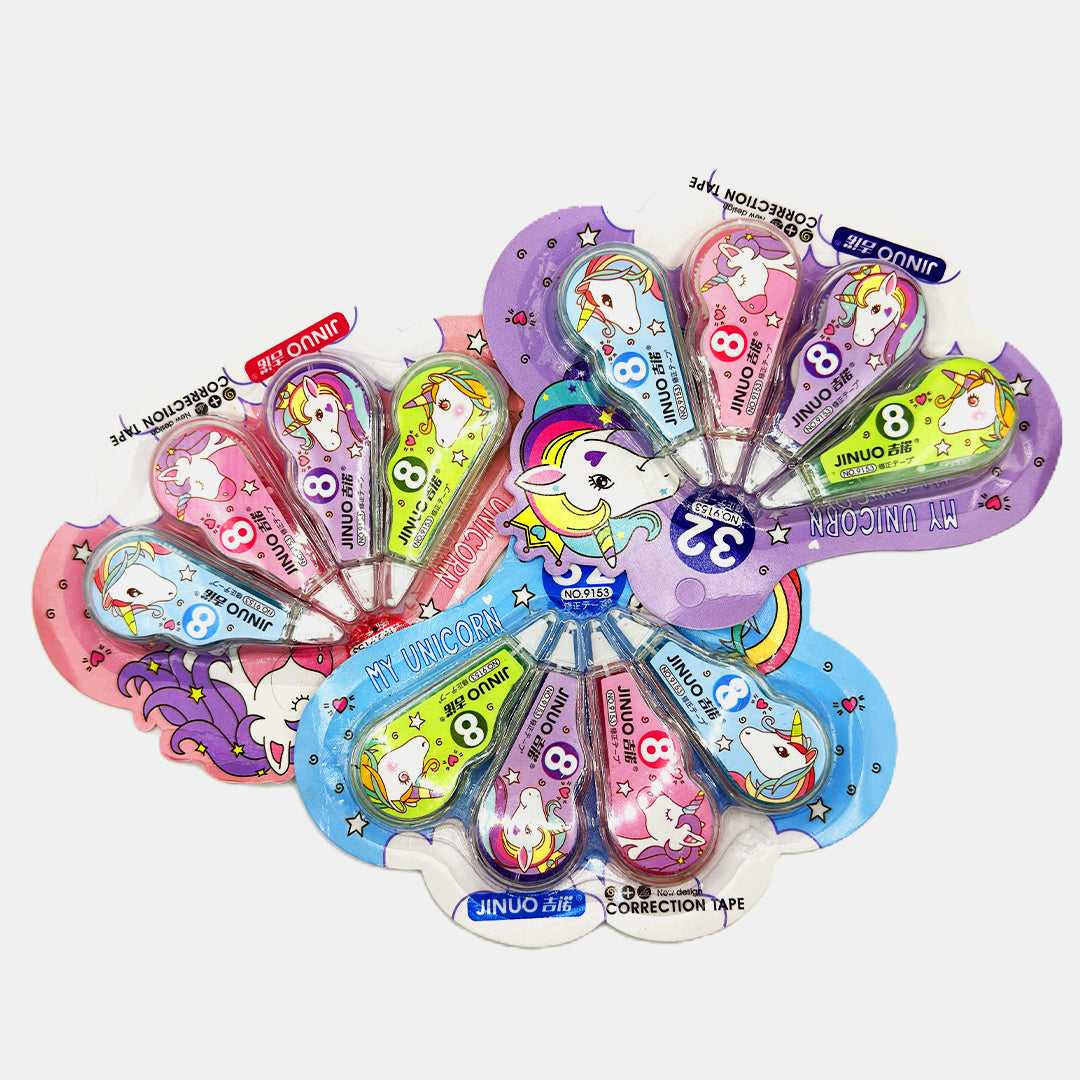 Kawaii Cute Unicorn Design Correction Tape 4pcs Pack