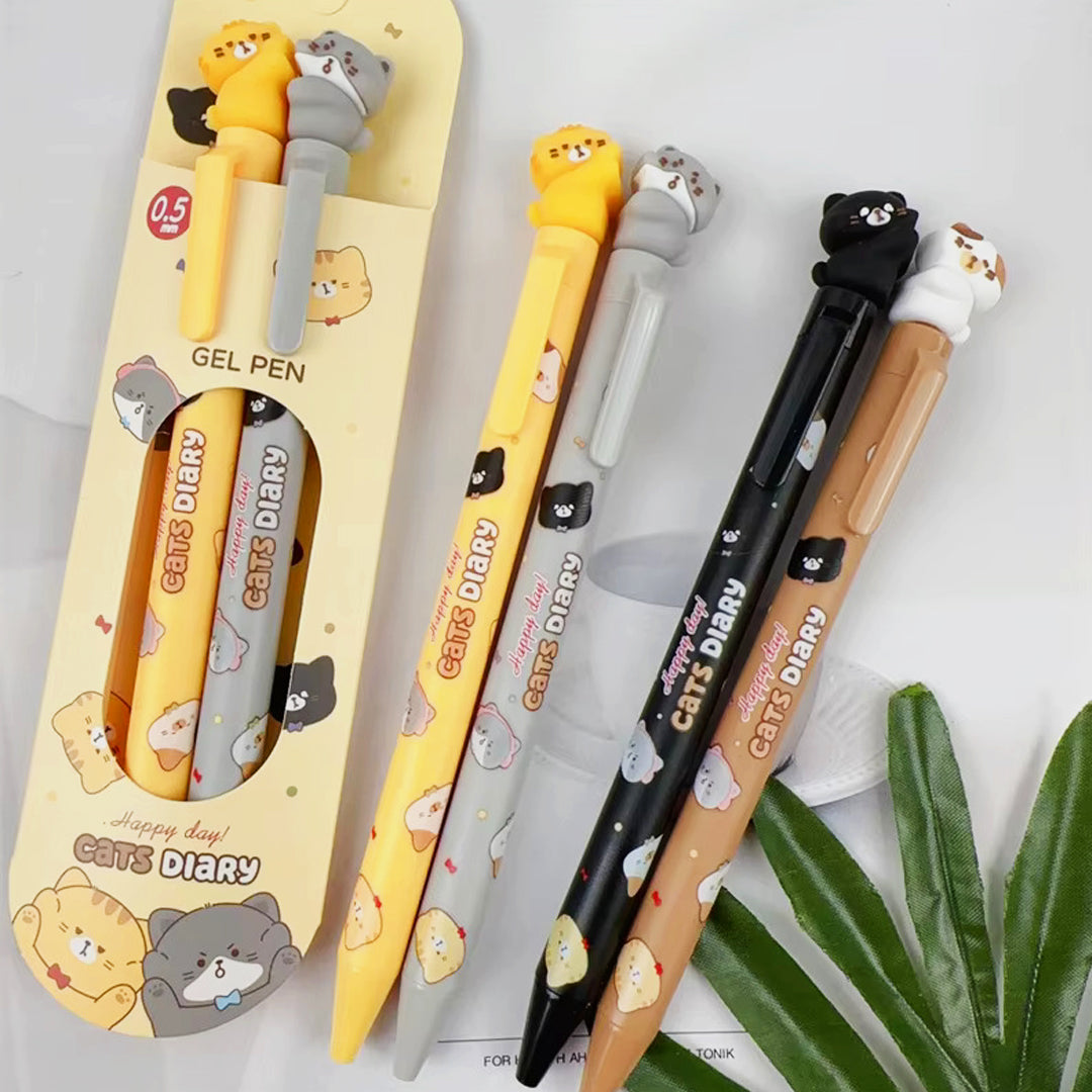 Cute Kawaii Cat Signature Pen 0.5mm Black Ink