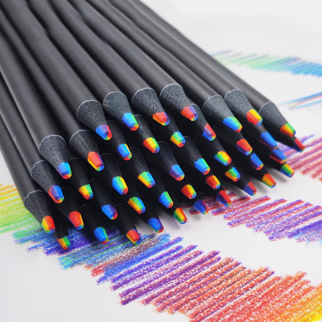 Rainbow 7 Colors Round Pencil
