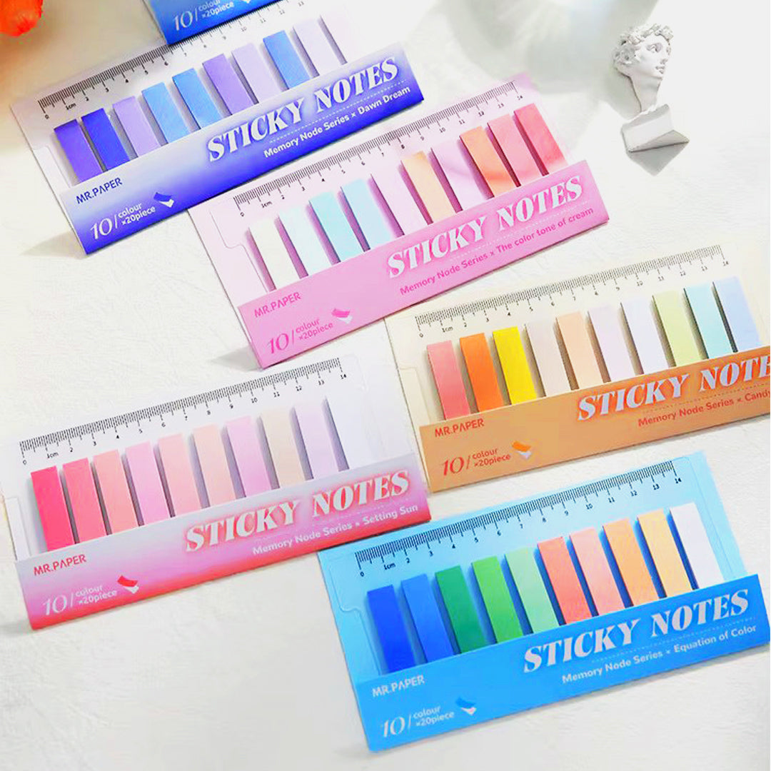 200 Sheets/set of Moranti Colored Index Stickers