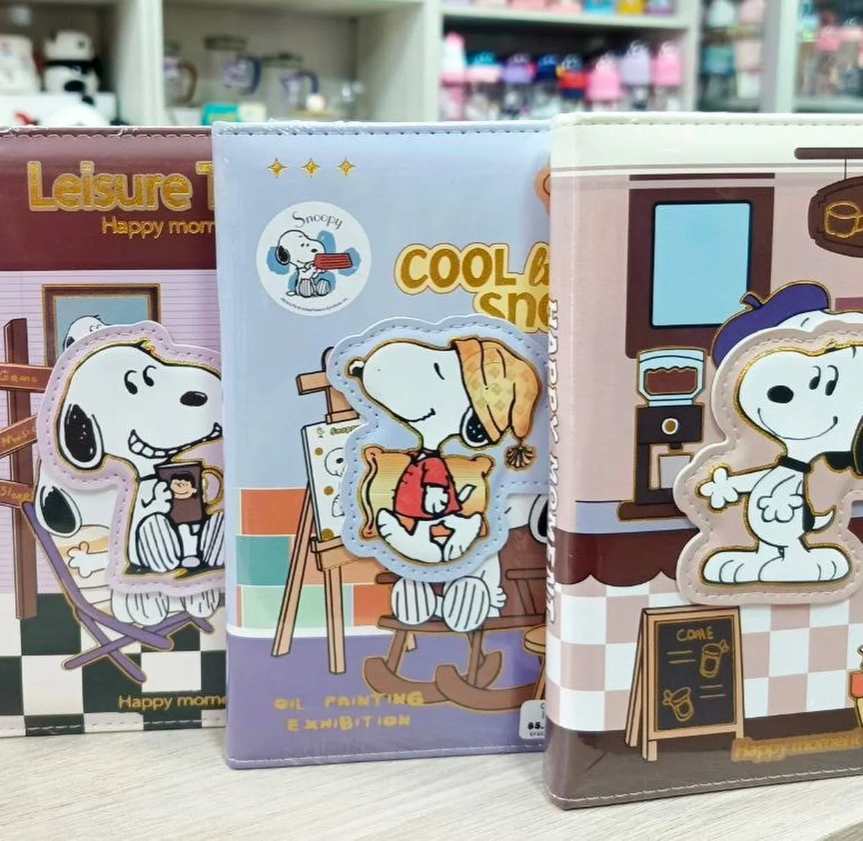 Snoopy PU Leather Magnetic Diary Notebook