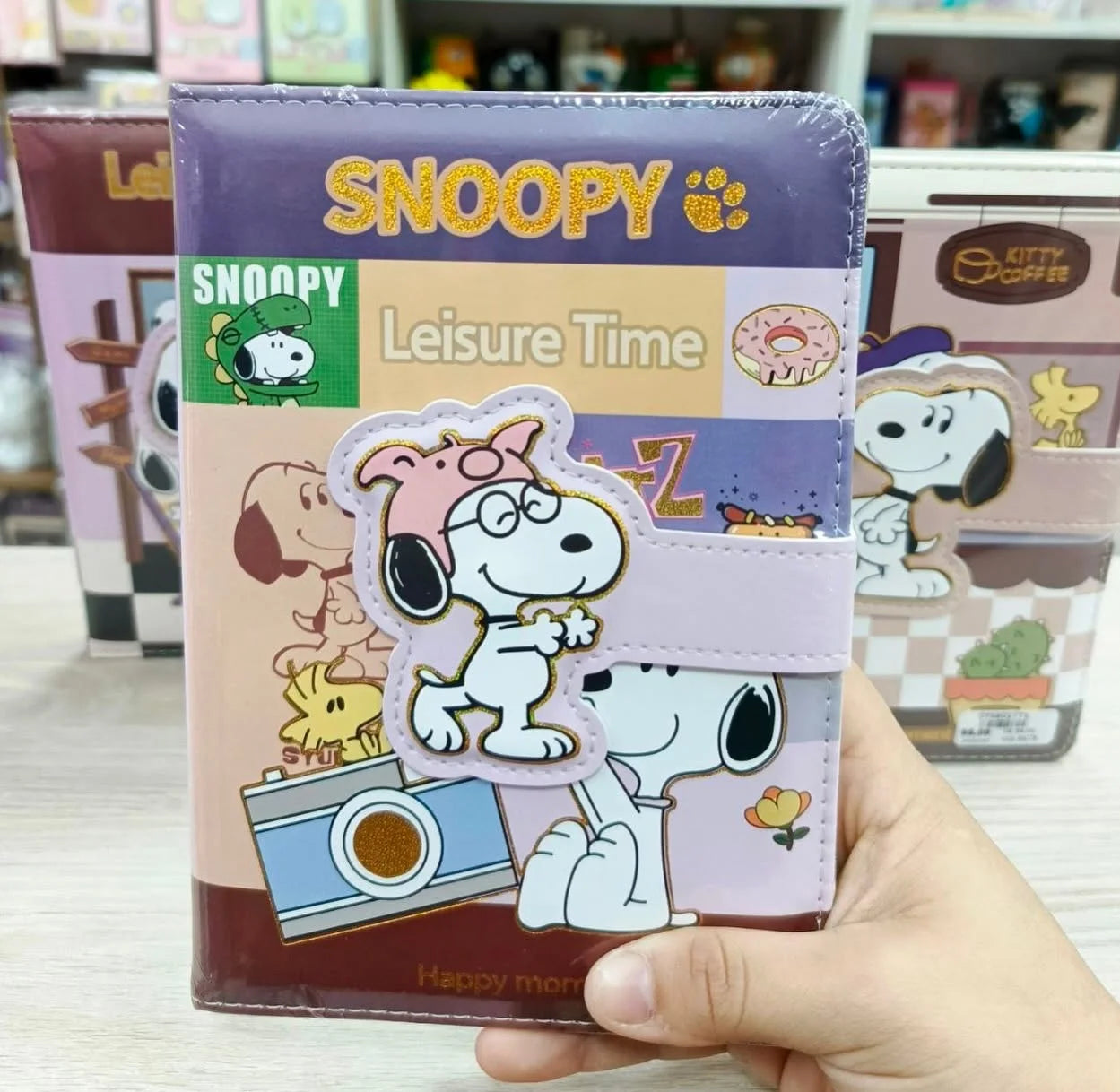 Snoopy PU Leather Magnetic Diary Notebook