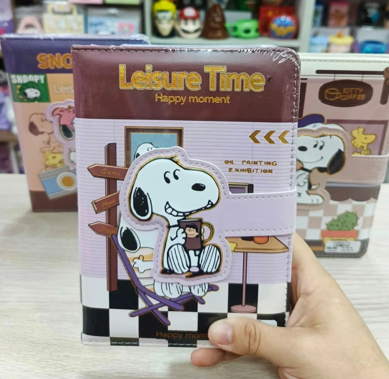 Snoopy PU Leather Magnetic Diary Notebook