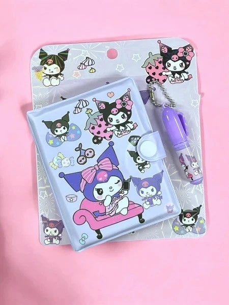 Cute Cartoon Mini Diary Notebook with Pen Set