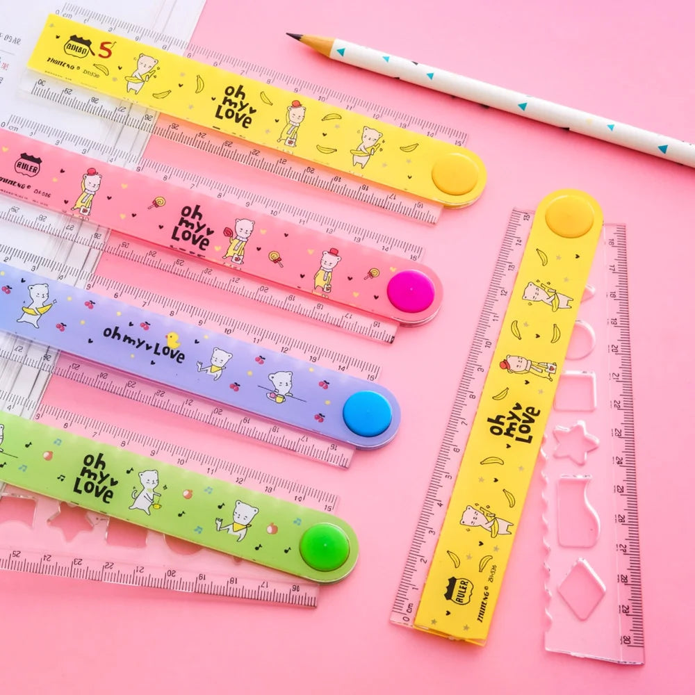 Unique Design 30cm Plastic Folding Ruler