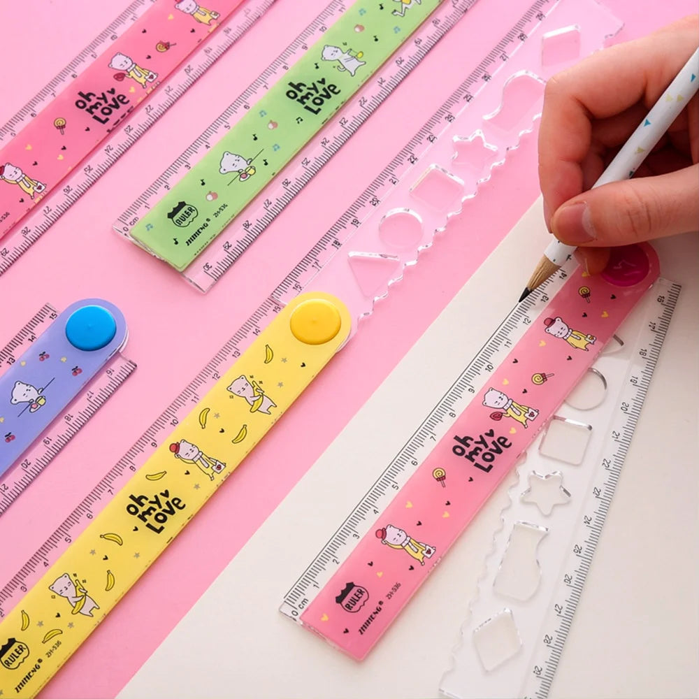 Unique Design 30cm Plastic Folding Ruler