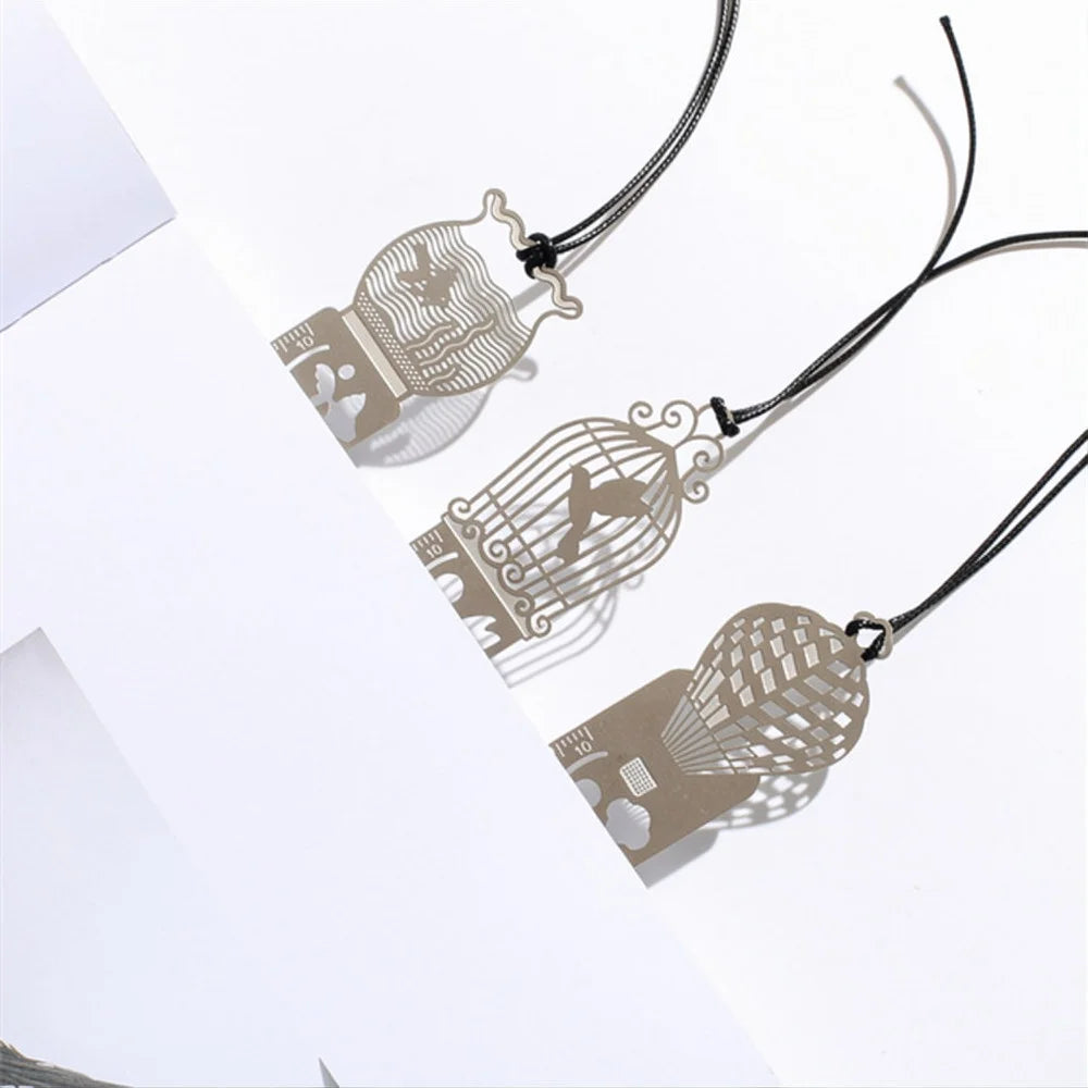 Hollow-Out Metal Bookmark Ruler