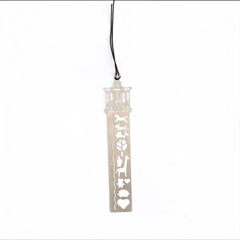 Hollow-Out Metal Bookmark Ruler