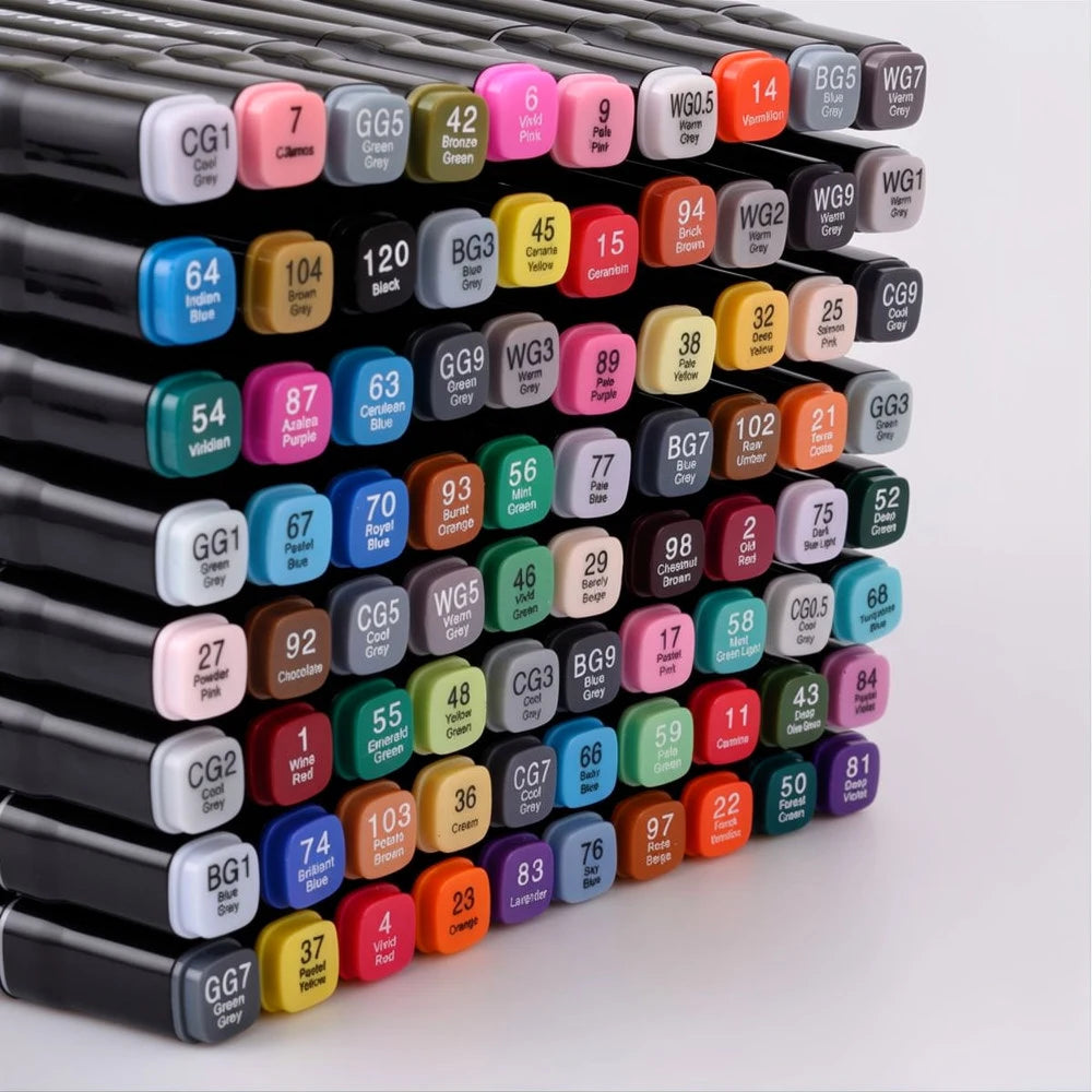 60 Colors Dual Tip Art Marker Set – Double Head