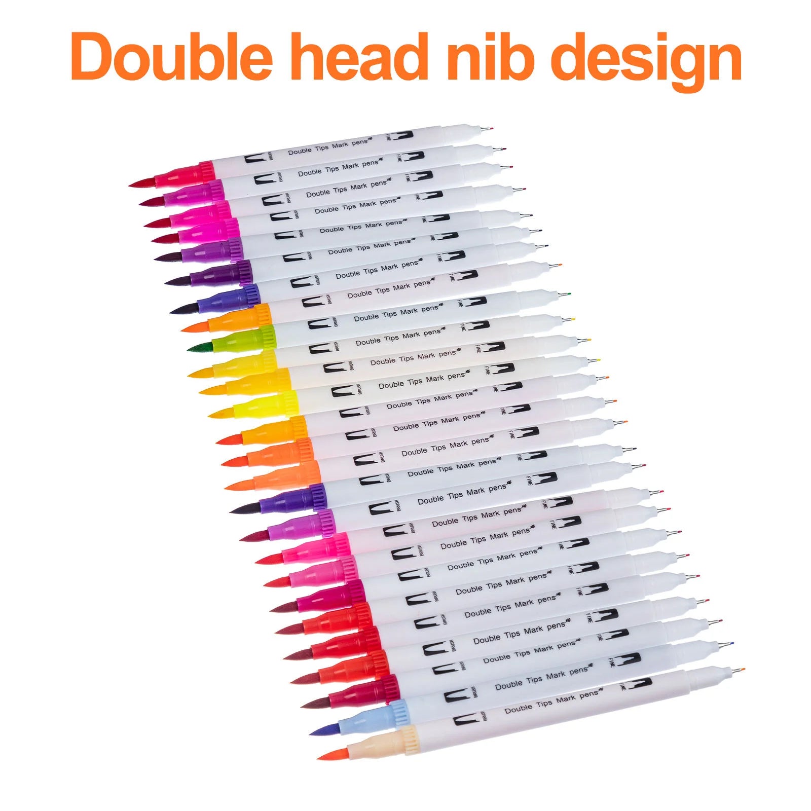 Dual Tip Brush Marker Set – 12/24/48/80 Colours
