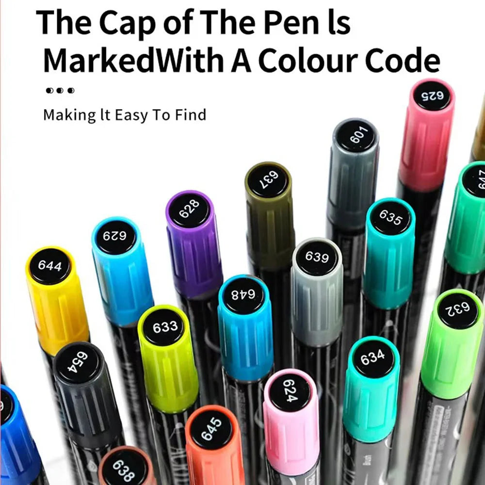 Dual Tip Acrylic Paint Marker Set – 36 Colours