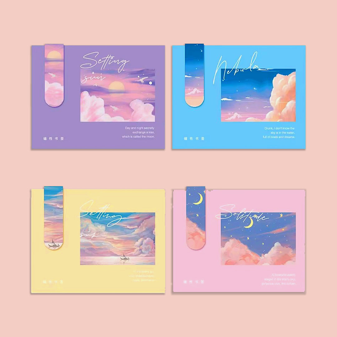 Moon Stars Pattern Page Bookmark Clips